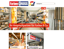 Tablet Screenshot of farbengross.de